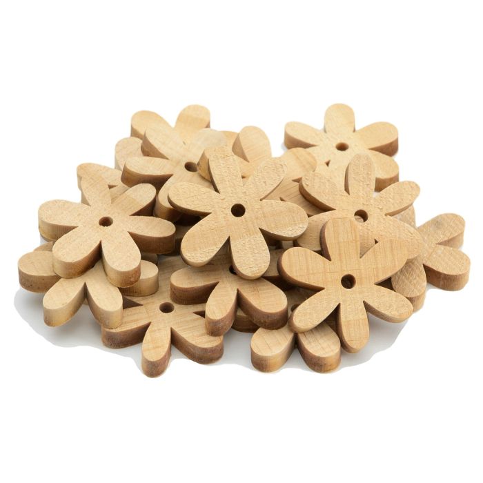Small Wooden Daisy Flowers - Pack of 20