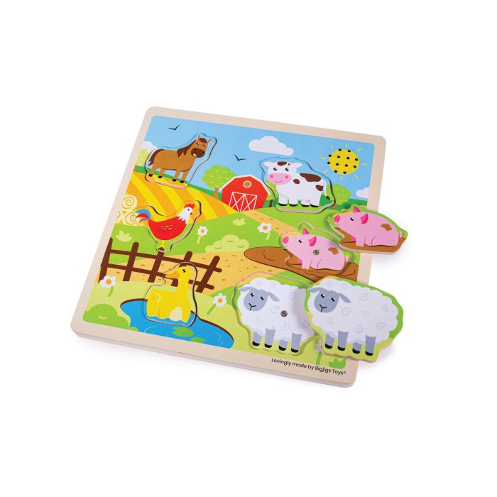 BIGJIGS Toys Sound Puzzles - Farm