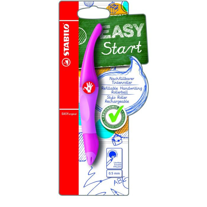 EASYoriginal Right Hand Pen - Pink Barrel - Blue Ink