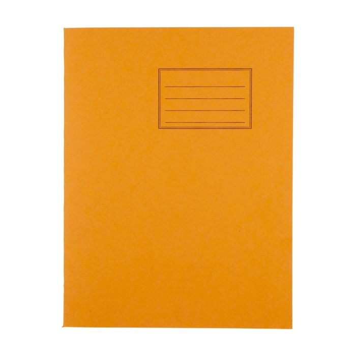 Exercise Books 9 x 7in 48 Page 8mm Feint/Blank Alternate - Orange - Pack of 100