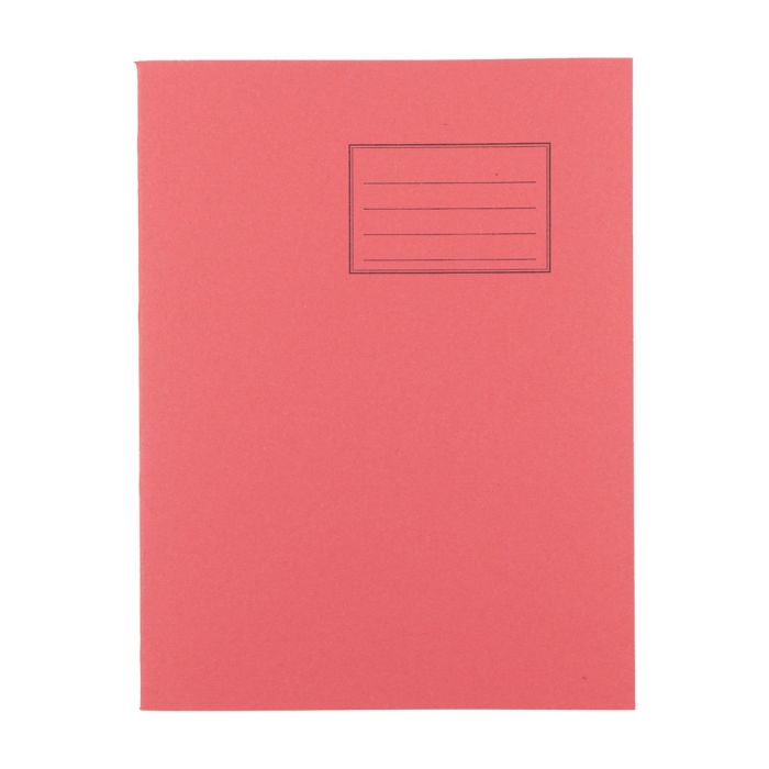 Exercise Books 9 x 7in 48 Page 7mm Squared - Red - Pack of 100