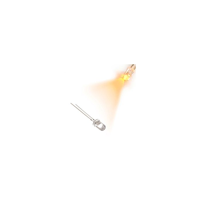 Yellow Flashing 5mm Water Clear LED - 30deg - 3500mCd