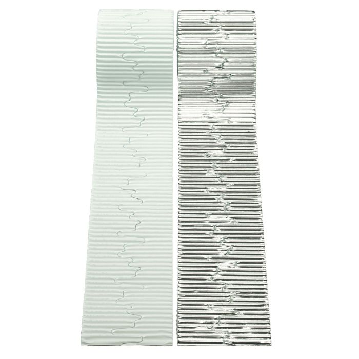 Bordette Icicles Corrugated Card Border Roll - 57mm x 7.5m - Silver