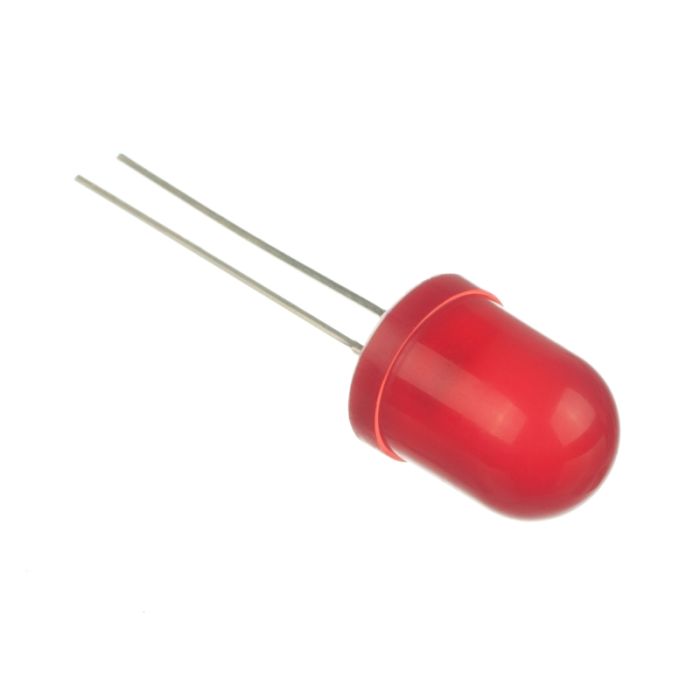 Red 10mm Diffused LED - 900mCd