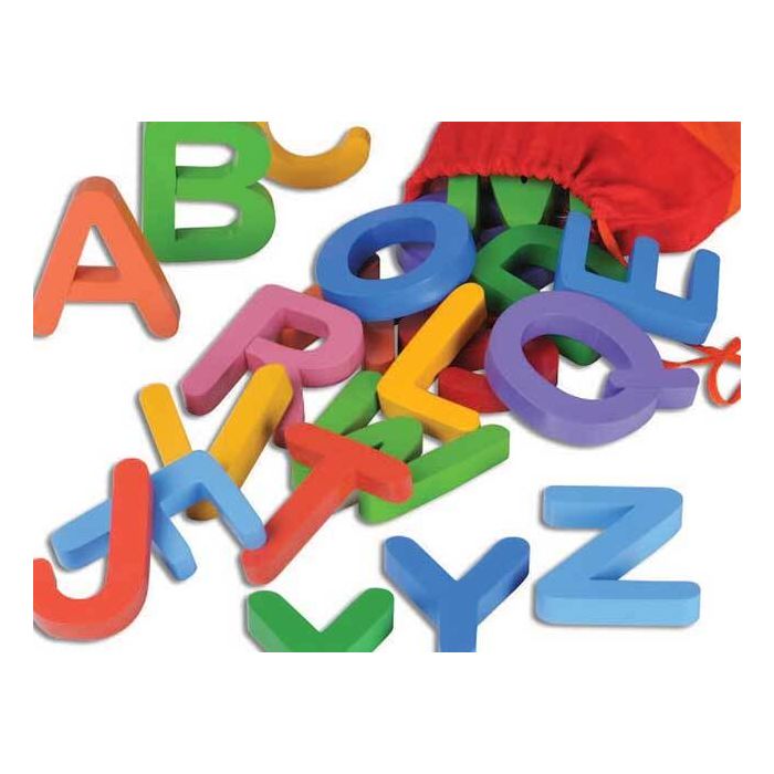 Coloured Wooden Letters Lowercase - Set of 26