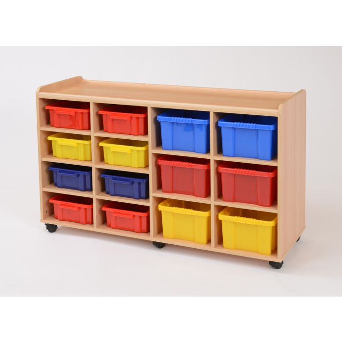 Solid Beech 6 Deep/8 Shallow Unit Coloured