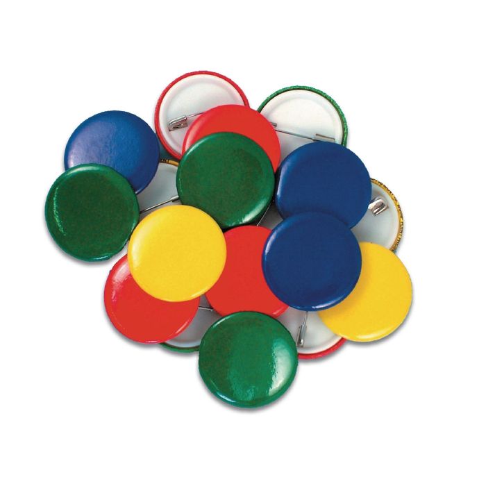 Plain Button Badges - Pack of 40