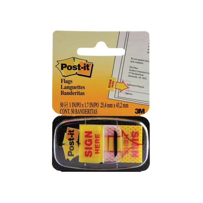 Post-It Index Sign Here Pop-up Dispenser