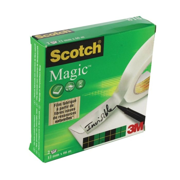 3M Scotch Magic Tape - 12mm x 66m - Pack of 2