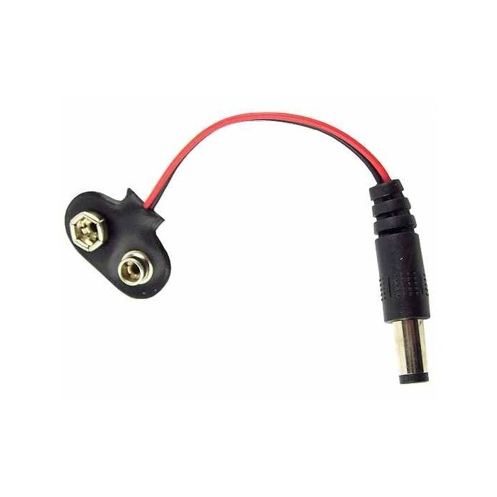 9V PP3 Battery Clip Lead to 2.1mm DC Connector