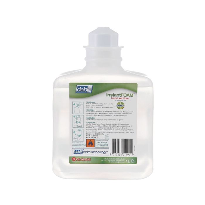 Deb InstantFOAM Hand Sanitiser1L - Pack of 6