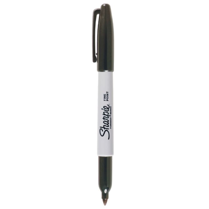 Sharpie Permanent Marker Black Fine Tip - Pack of 12