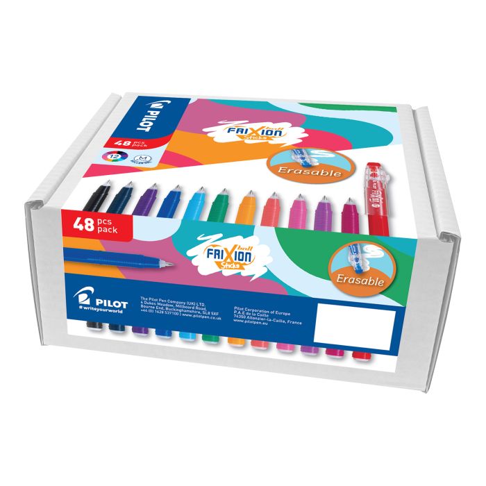 PILOT FriXion Erasable Stick Pens - Assorted - Pack of 48