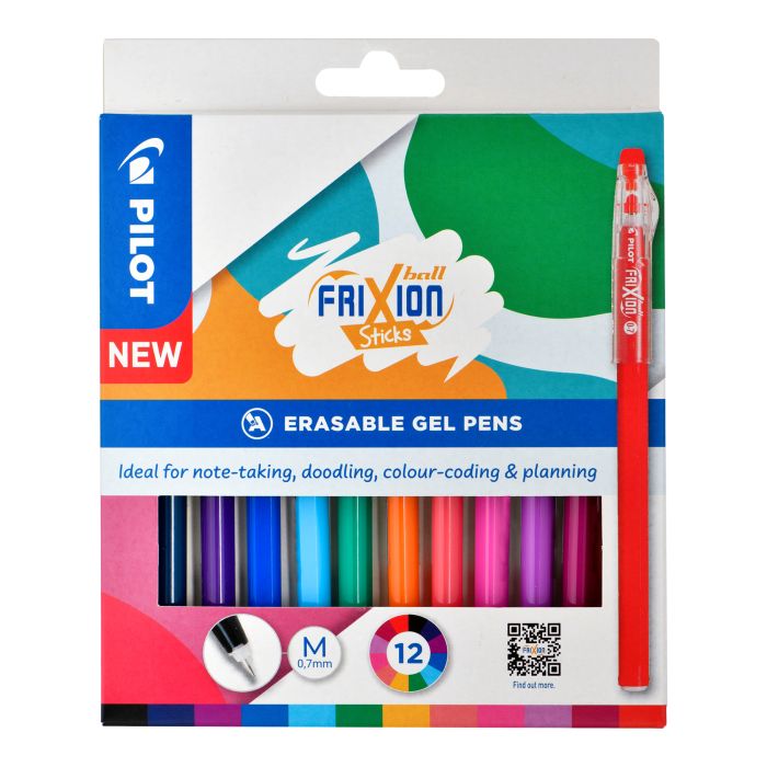 PILOT FriXion Erasable Stick Pens - Assorted - Pack of 12