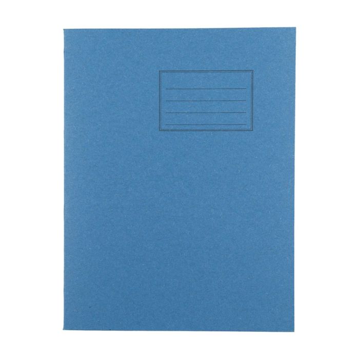 Exercise Books 9 x 7in 64 Page 8mm/Blank Alternate - Light Blue - Pack of 100