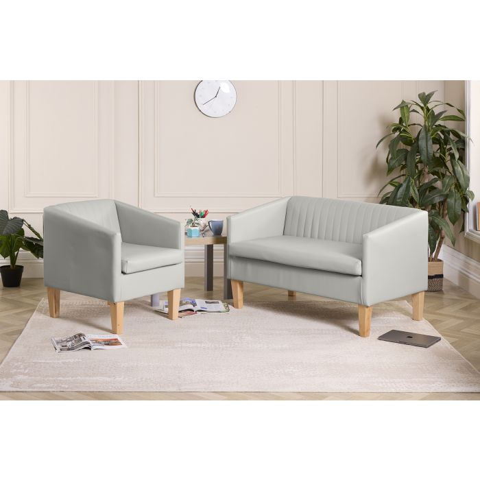 Contemporary Breakout Sofa & Chair Set - Grey