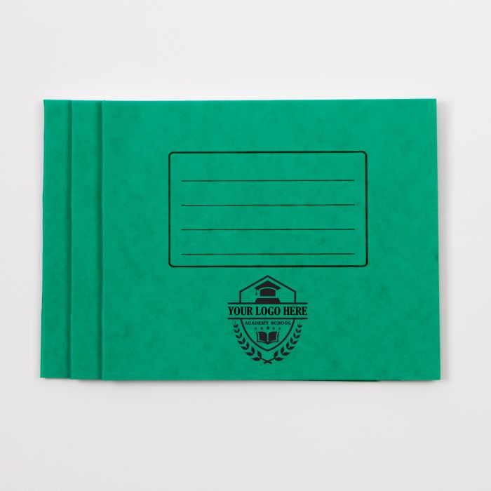  5.25" x 6.5" Exercise Book 32p-15mm Ruled Green