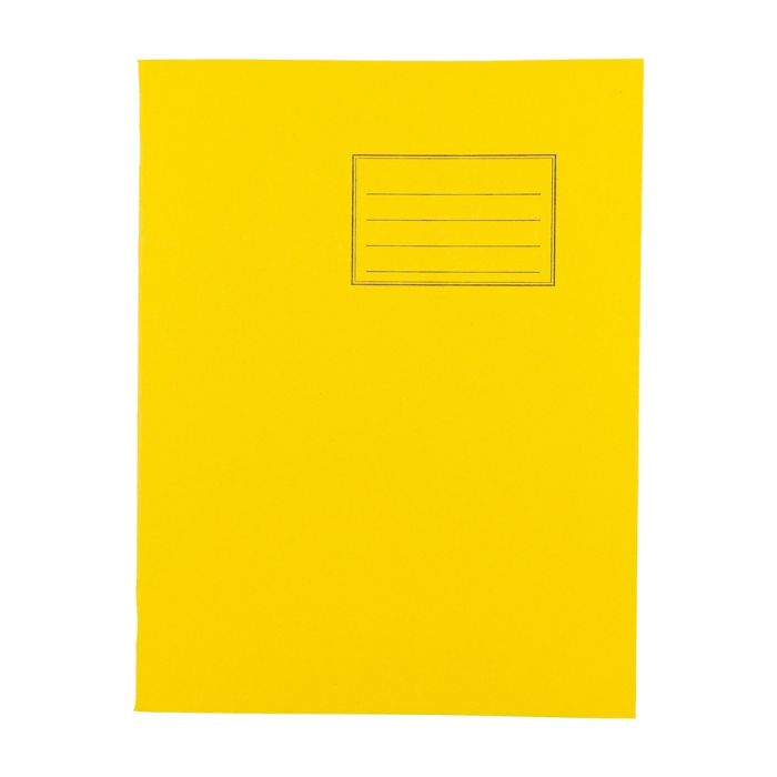 Exercise Books 9 x 7in 80 Page 8mm F&M - Yellow - Pack of 100