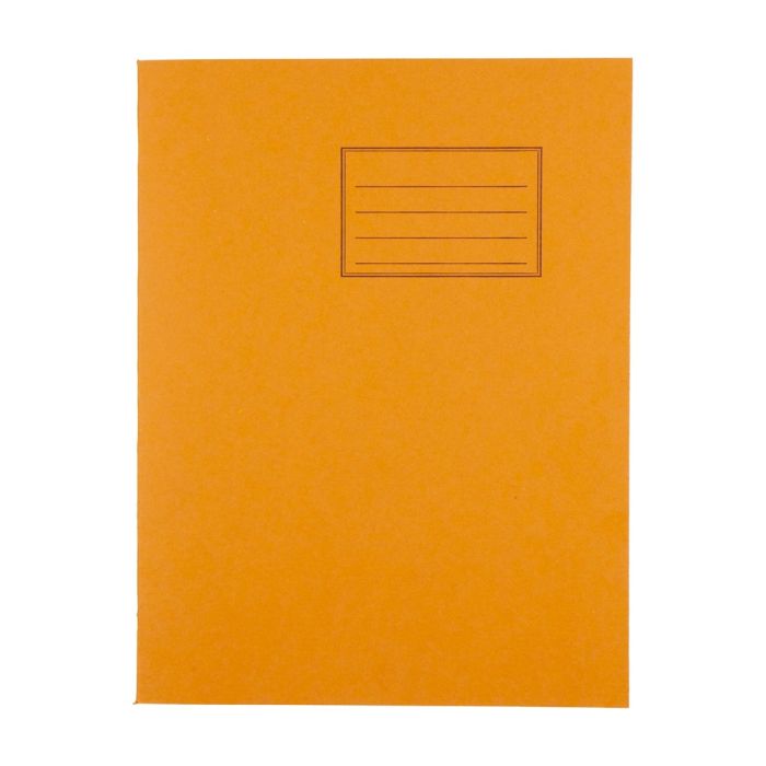Exercise Books 9 x 7in 80 Page 7mm Squared - Orange - Pack of 100