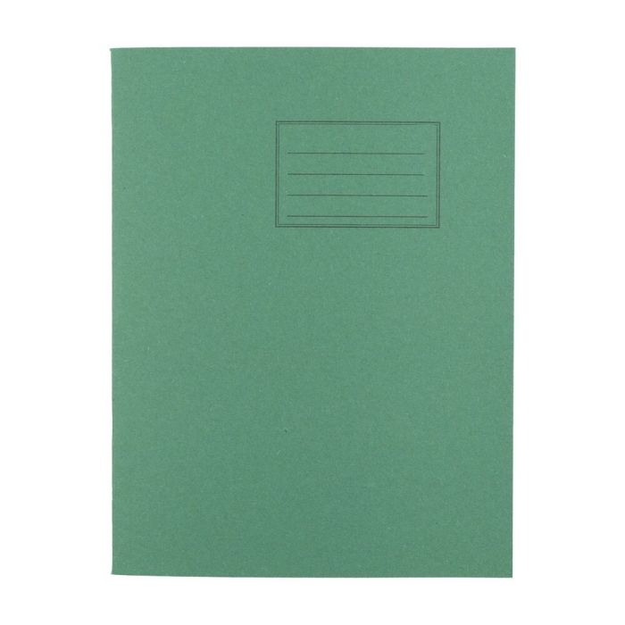 Exercise Books 9 x 7in 80 Page 8mm F&M - Dark Green - Pack of 100