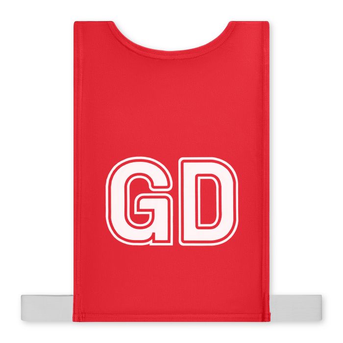 Mitre Pro Netball Bib - Red - M - Pack of 7