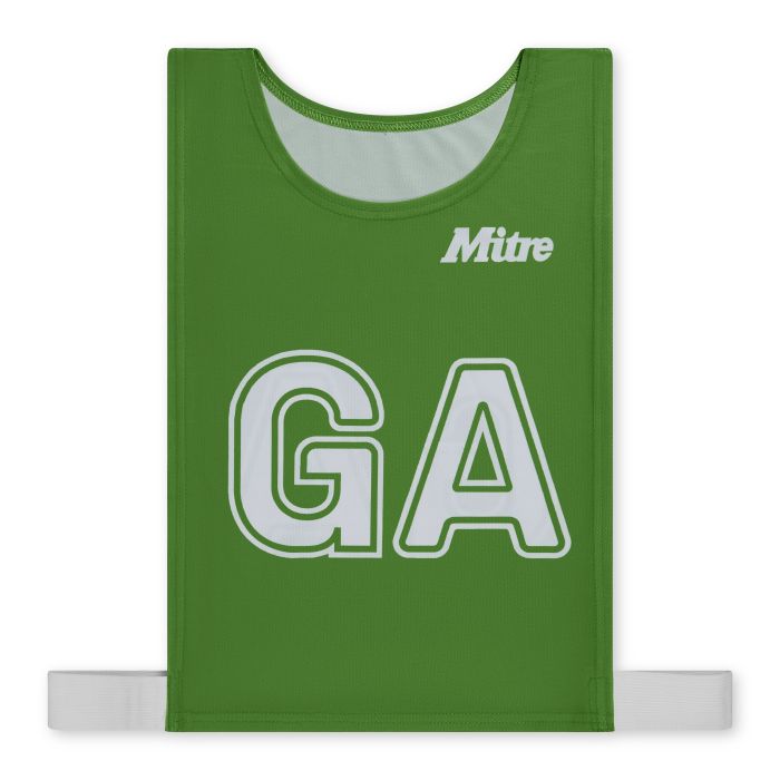 Mitre Pro Netball Bib - Green - M - Pack of 7