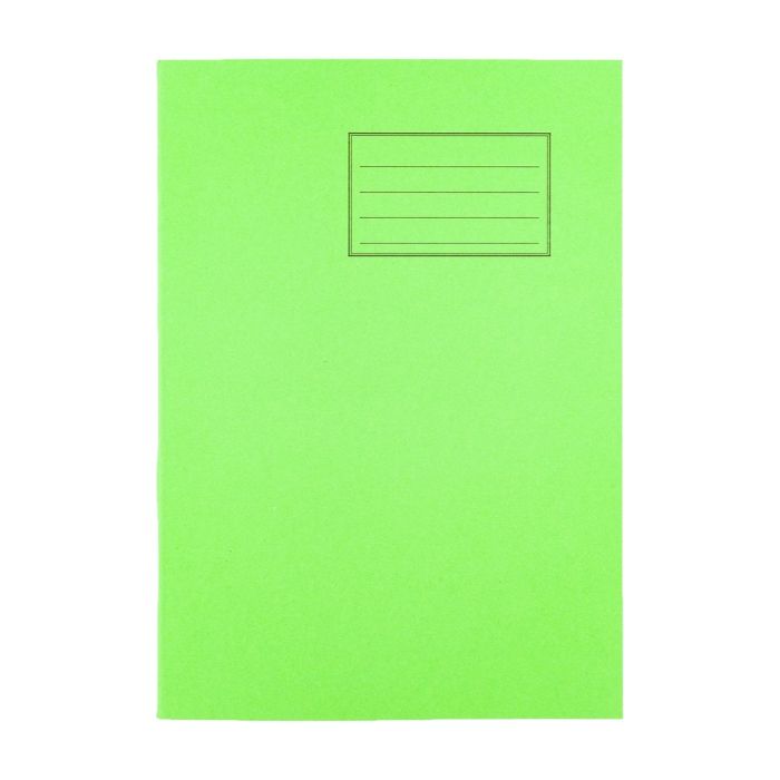 Exercise Books A4 64 Page B/Hf 15mm Ruled T/Hf Blank - Light Green - Pack of 50