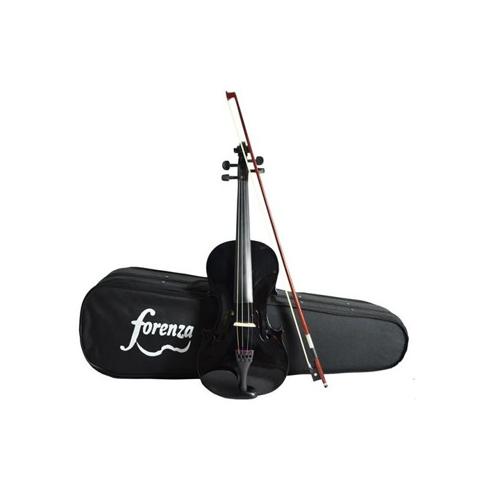 Forenza Uno Series 3/4 Size Black Violin Outfit