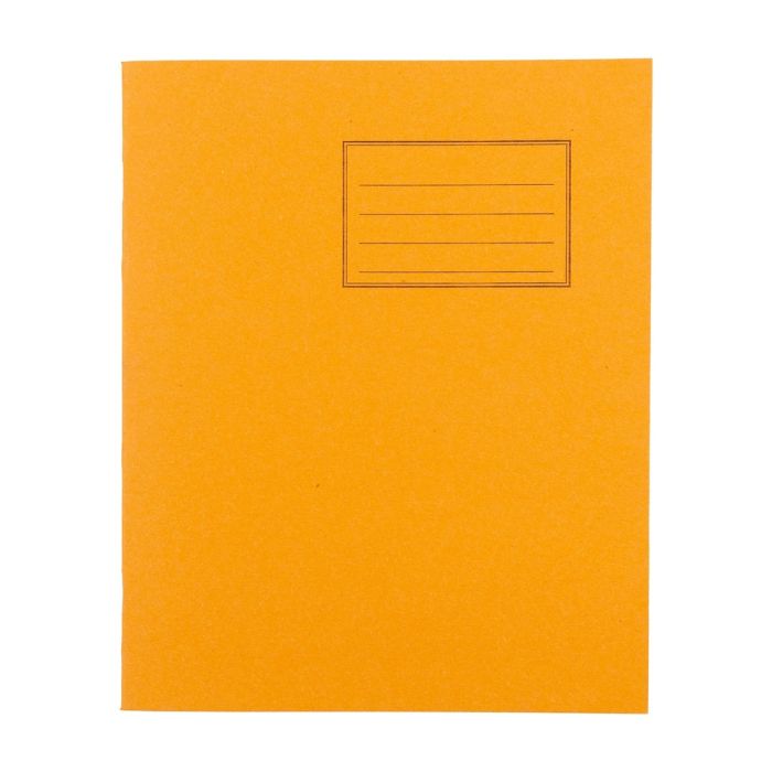 Exercise Books 8 x 6.5in 80 Page 6mm F&M - Orange - Pack of 100