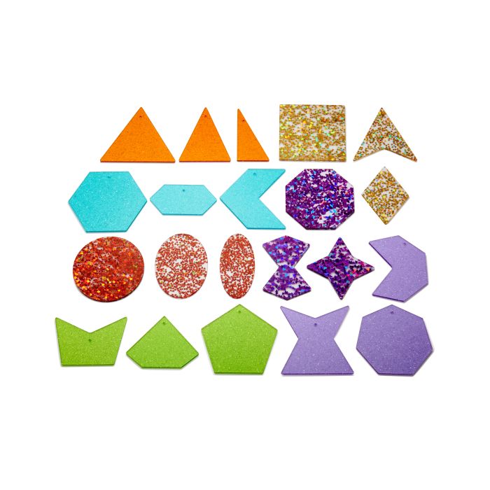 Rainbow Glitter Shapes