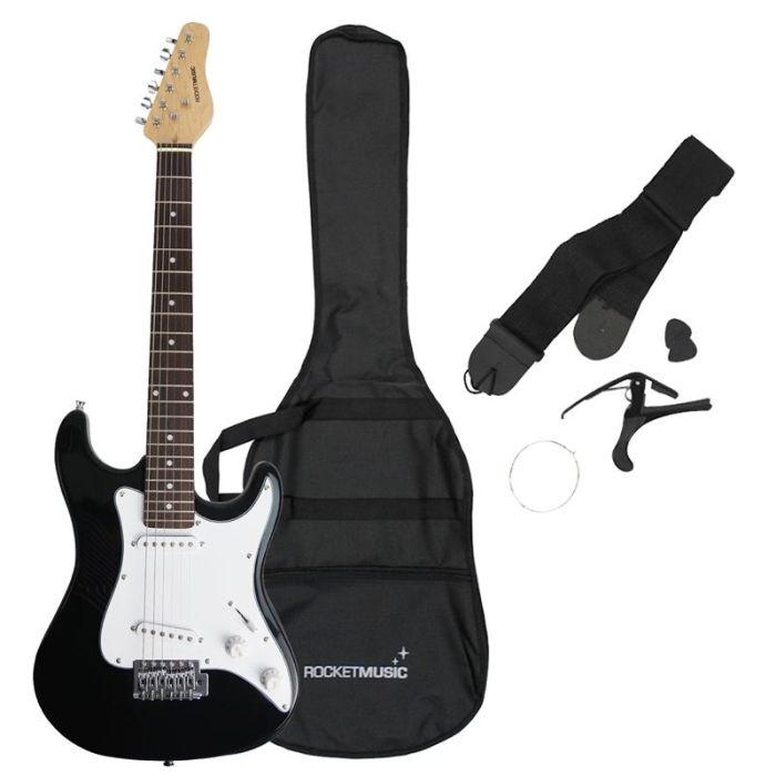 3rd Avenue Rocket Series 3/4 Electric Guitar - Black