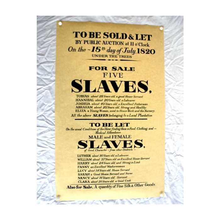Slave Sale Poster