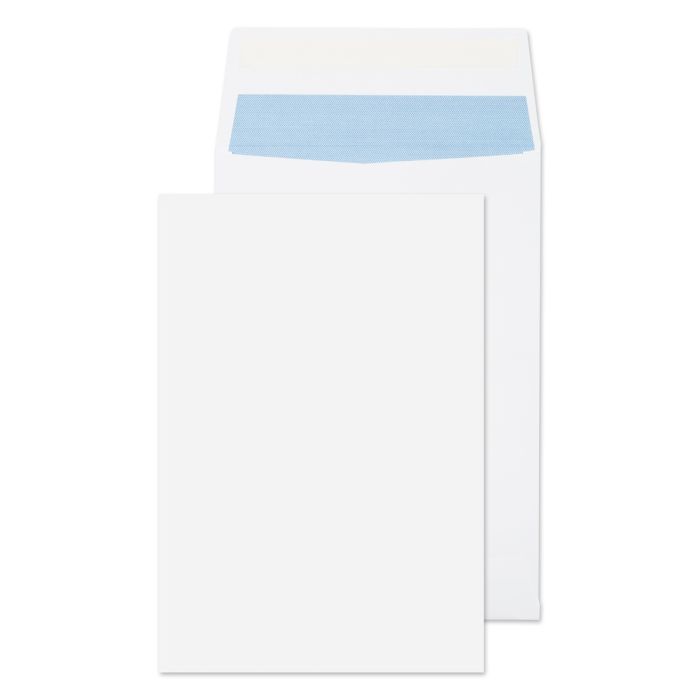 C4 Gusset Non-Window Envelopes Peel & Seal White - Pack of 125