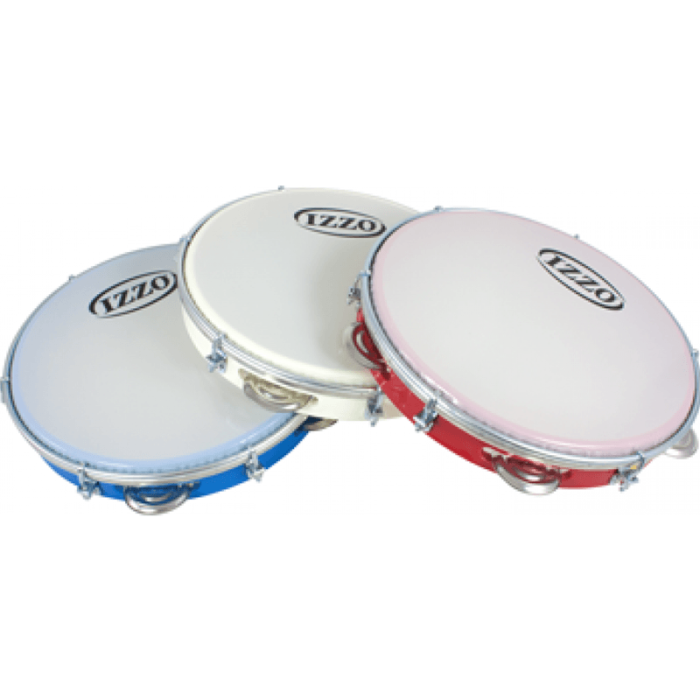 Izzo ABS 10in Pandeiro - Multi-coloured/White Head