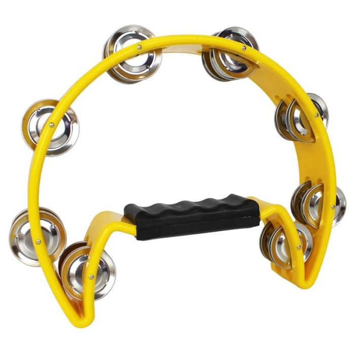 A-Star Half Moon Tambourine - Yellow