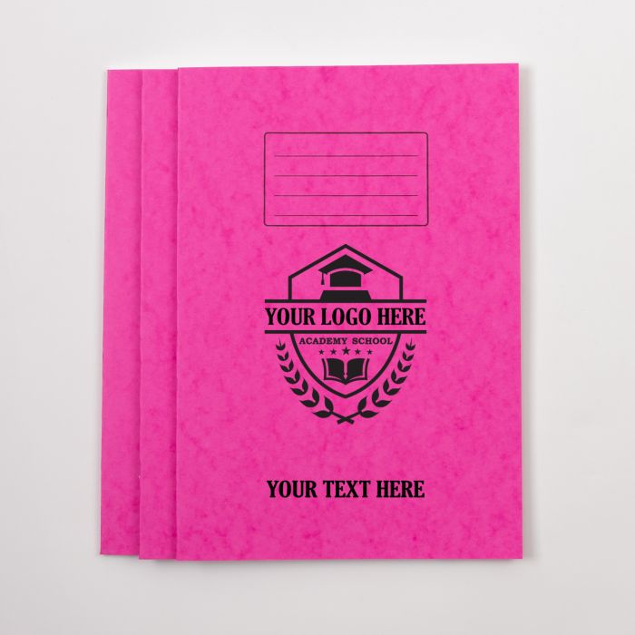  A4 Exercise Book 80P - 8mm Ruled With Margin- Pink - Pk 50