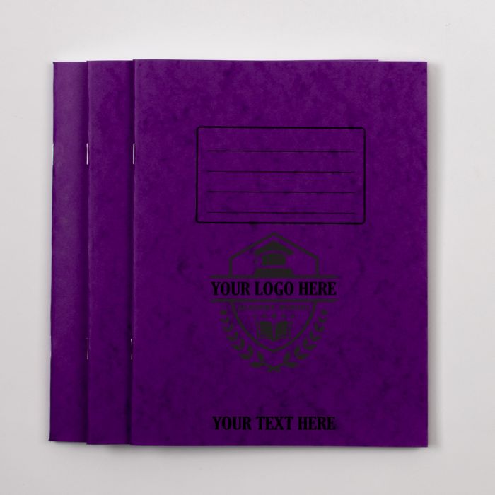  A4 Exercise Book 48p - 12mm Ruled- Purple - Pk 100