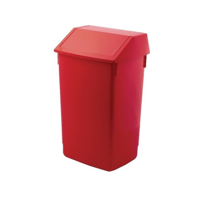 Flip Top Bin 54 Litre - Red