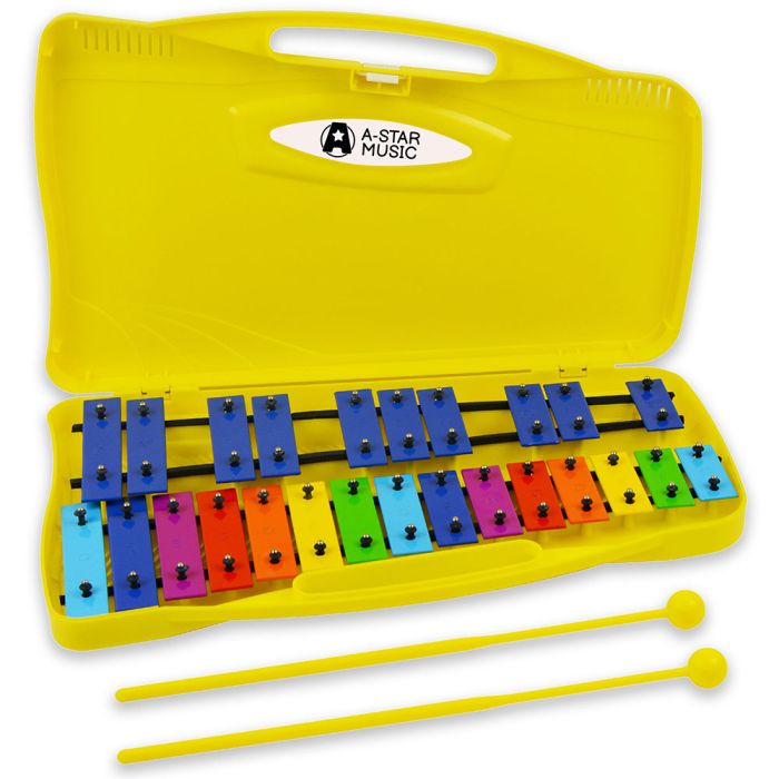 A-Star 25 Note Chromatic Glockenspiel - Rainbow 