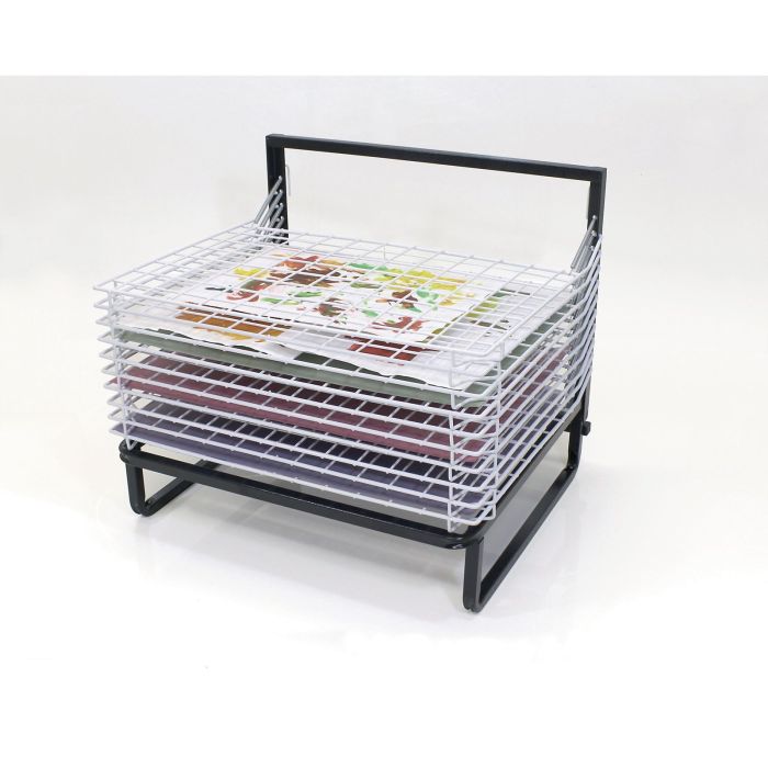 10 Shelf Spring Loaded Floor Drying Rack
