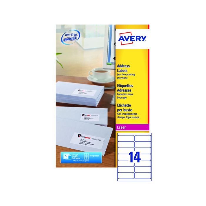 Avery Laser Labels - 14 Per Sheet L7163 - Pack of 40