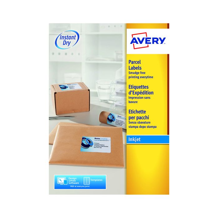 Avery Inkjet Labels - 1 Per Sheet J8167 - Pack of 100