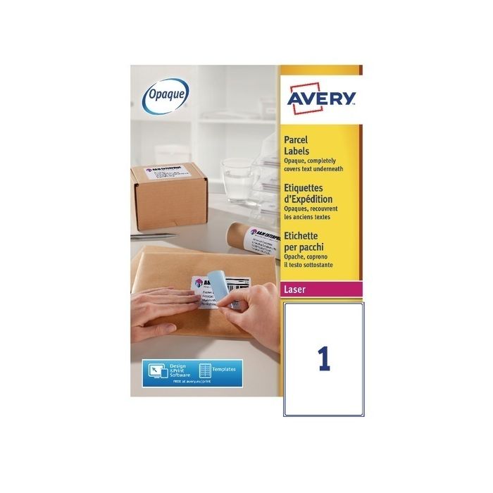 Avery Laser Labels - 1 Per Sheet L7167 - Pack of 100