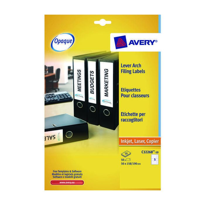 Avery Elasticated File Labels L7170 - Pack of 25