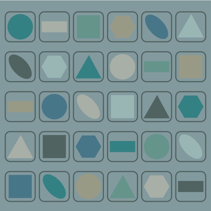 Tonal Geometric Shape Placement Carpet