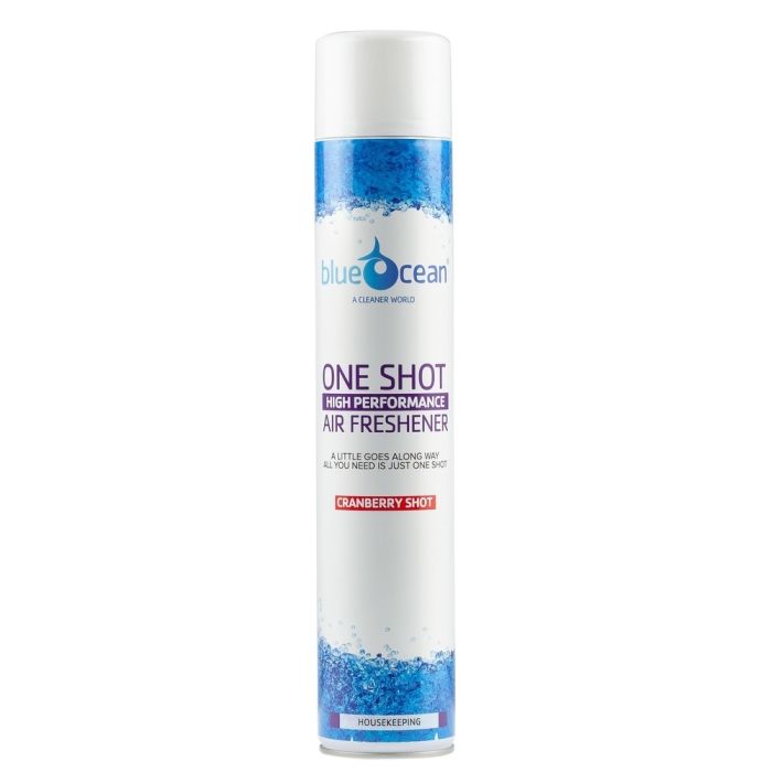 BlueOcean One Shot High Performance Air Freshener 750ml - Cranberry - Pack of 6