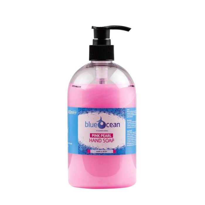 BlueOcean Pink Pearl Hand Soap 450ml Hand Pump - Pack of 6