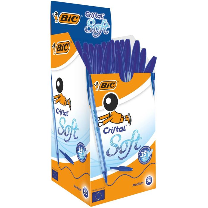 Bic Cristal Soft - Blue - Pack of 50