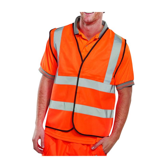 Adult Hi-Vis Waistcoat - Large 44in Orange