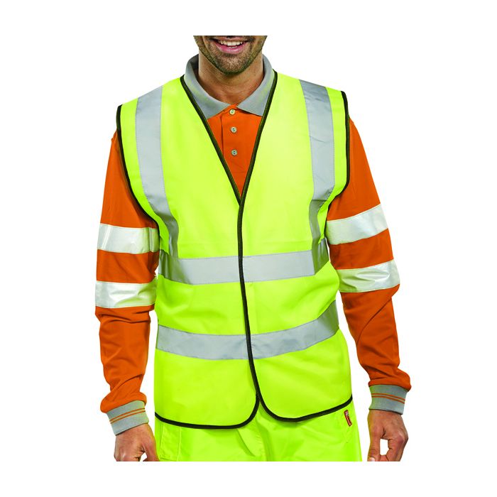 Adult Hi-Vis Waistcoat - Large 44in Yellow